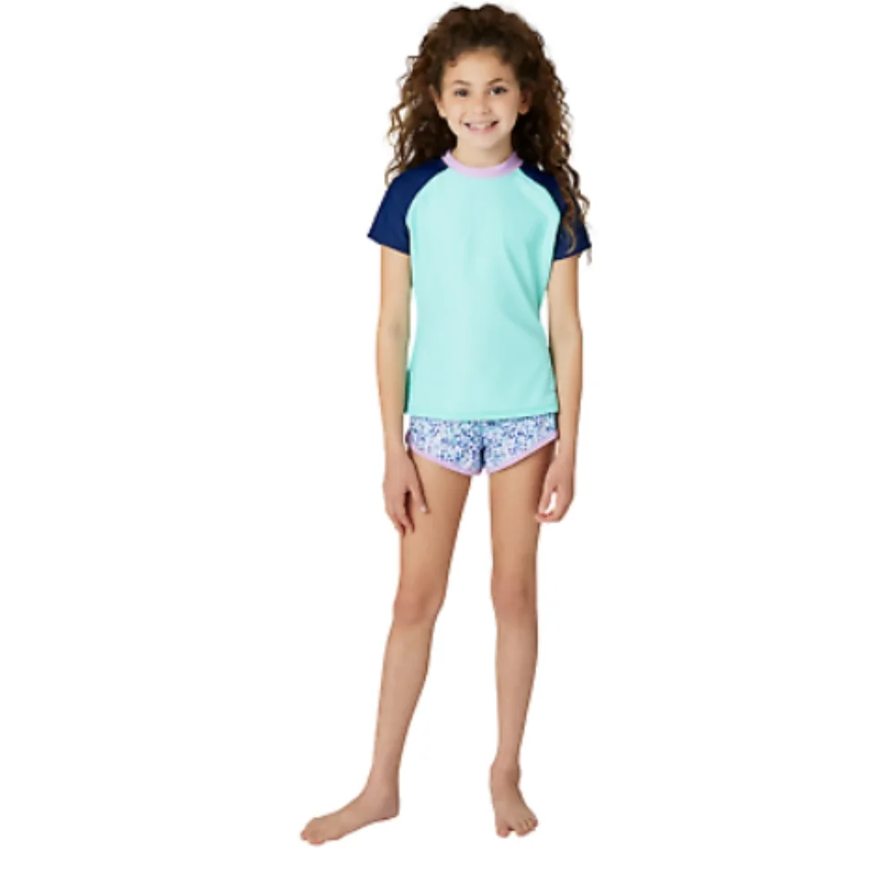 Eddie Bauer youth 3 piece swim set size S 7/8 (Missing Short)